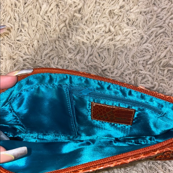 VINTAGE Baby Phat Shoulder Mini Bag - Copper & Turquoise - Picture 3 of 5